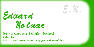 edvard molnar business card